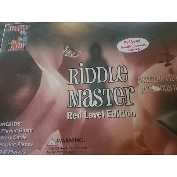 Learning Well Riddle Master Reading Comprehension Board Game Red Level Sealed - Picture 2 of 6